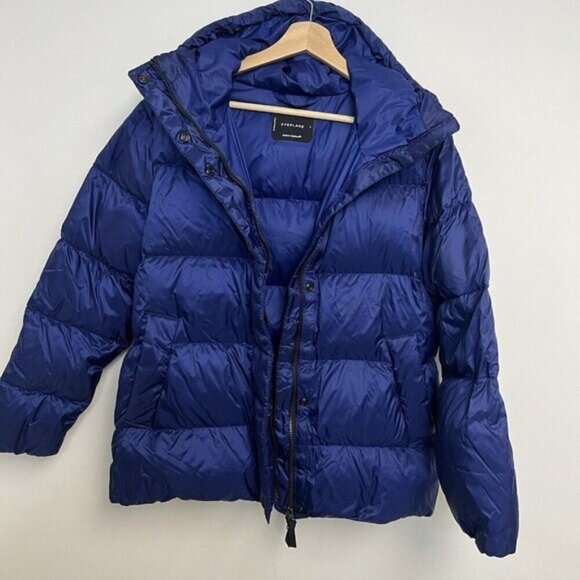Everlane The Re:Down Puffy Puff Jacket ~ Small ~ Cobalt Blue - Picture 12 of 14